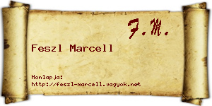 Feszl Marcell névjegykártya